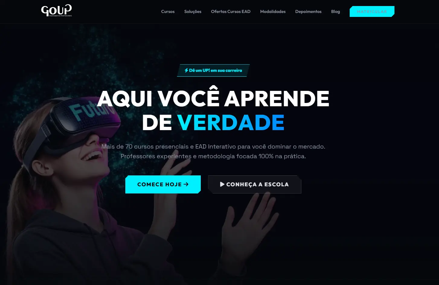 Site Go Up Treinamentos
